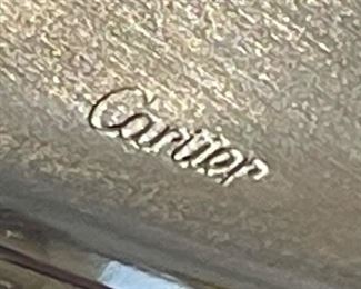 Cartier Silver Pewter Platter with Box & Cover Plate Tray	11in Diameter Plate
