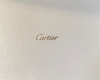 Cartier Silver Pewter Platter with Box & Cover Plate Tray	11in Diameter Plate

