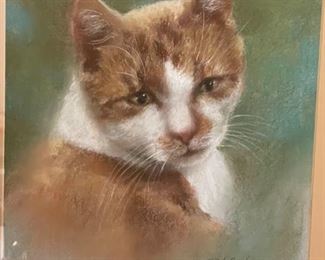 Original Art Janet Bateman  Cat portrait	24x20in
