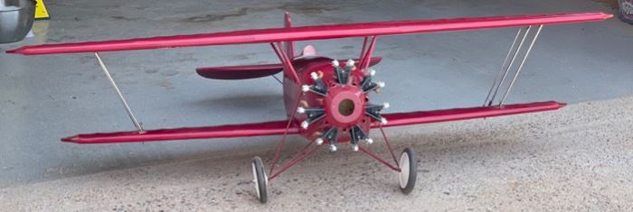 RED BiPlane RC Model Airplane Radio Controlled Plane	Wingspan: 74in
