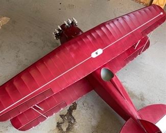 RED BiPlane RC Model Airplane Radio Controlled Plane	Wingspan: 74in
