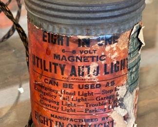 1920s Antique Eight in One Utility Auto Light in Can Auto	4.15in H x 3.25in Diameter

