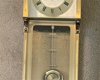 Bulova Quartz Wall Clock Brass	21x8x5in
