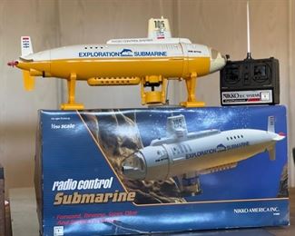 1980s Vintage Nikko Radio Controlled Submarine 11400 1/250 scale	6x22.5x11.5in
