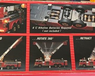 Vintage New Bright Fire Engine 230 Huge	Box: 13x32.5x7.5in
