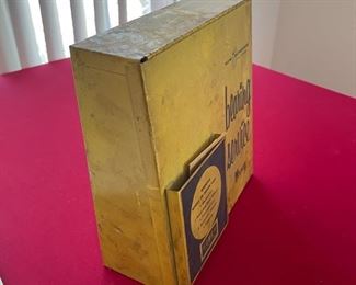 Vintage Hyatt Roller Bearing Cabinet with contents	10in X 11in. X 5in.
