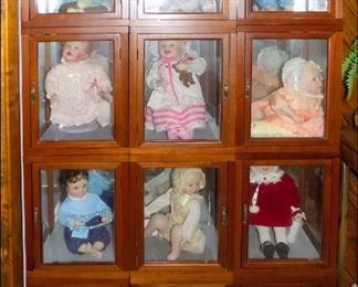 Collector Porcelain Dolls in Stackable Display