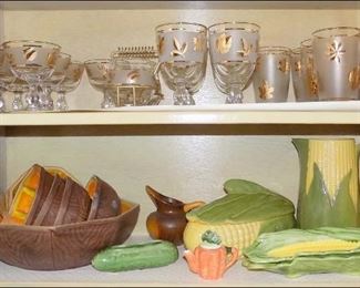 Collectible Barware.  Midcentury Pottery, Shawnee Pottery