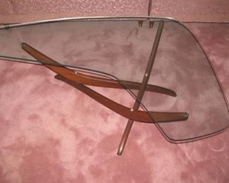 Free form glass top table