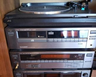 Stereo component system with record player