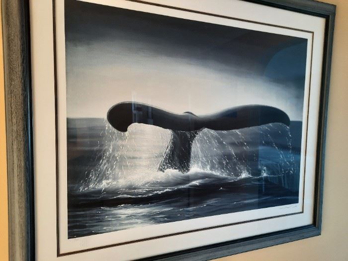 Original signed Wyland 4/450 framed size 43" x 36"