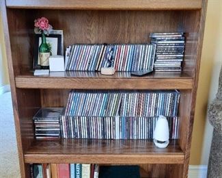 ...shelving unit and cd's...