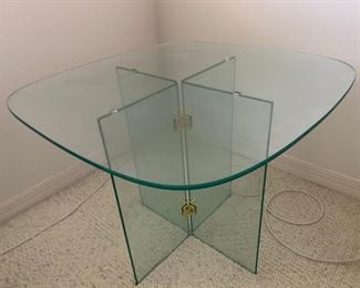 Glass top & base side table
