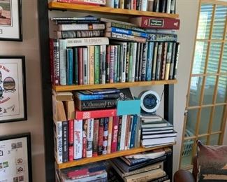 Bookcase & variety of book titles
