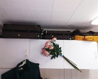 Laundry Room:  Suitcases, Flowers