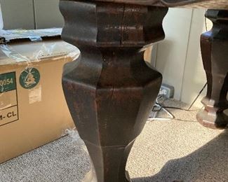 Entry Table circa 1600’s. Solid Mahogany.  
The table legs unscrew. 
This is real Americana. You can picture the men in their powder wigs sitting there. 