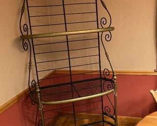 Solid Brass and Iron 7 Foot Baker’s Rack from Wayside Furniture 