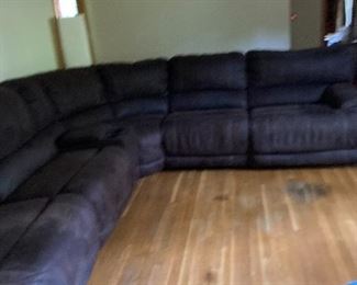 Wrap around three seats recline to sleeping position. Motorized 