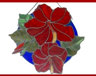 Beautiful Stained Glass Flowers;  Sample of the HUGE Selection of One of a Kind Stained Glass Pcs Available