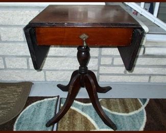 Very Small Old Drop Leaf Table 