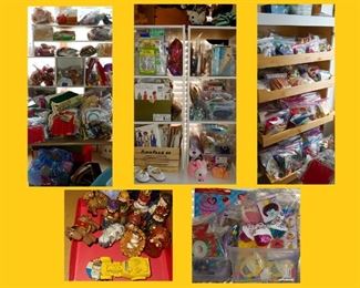 HUGE Amount of Craft Items and Tiny Nativity Set, Tootsie Toy Truck and Kennedy Pin
