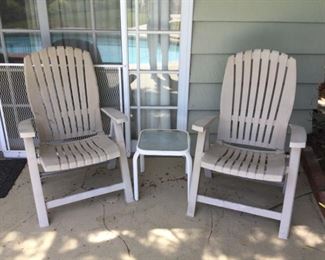 Patio chairs and table 