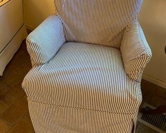 Vintage Regency style armchair slipcover