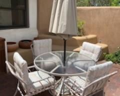 Patio set with umbrella