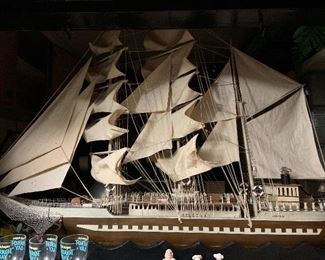 replica of 1886 French barque, 56" long, 48' tall