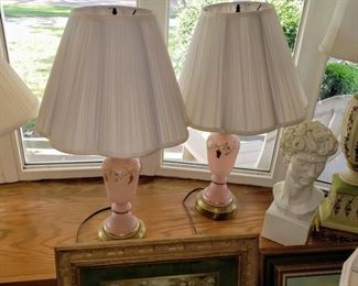 Hand Painted Pair of Lovely Lamps