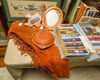 Suede Chaps, Leather Wrapped Canteen 