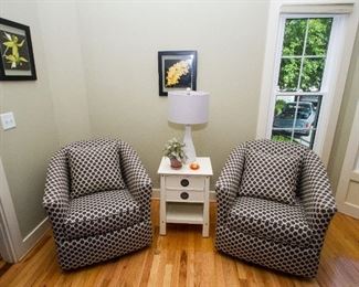 Great Hickorycraft Barrel Swivel Chairs