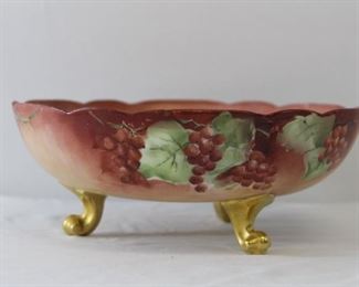 A K France Footed Porcelain Footed Bowl
