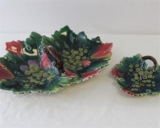 Ceramic Grapes & Leaves Serve ware
