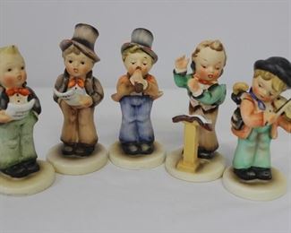Lot of 6 Unmarked Hummel-style porcelain figures
