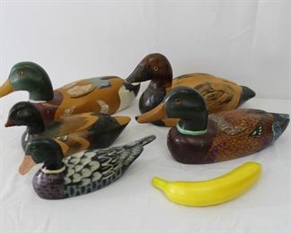Decorative Carved Wood Decoy Ducks 2
