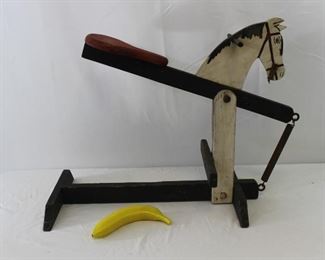 Vintage Wooden Horse Seesaw

