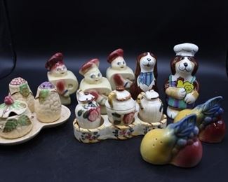 Assorted Vintage Ceramic salt & Pepper Shakers 15pcs.
