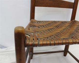 Vintage wooden armless chairs
