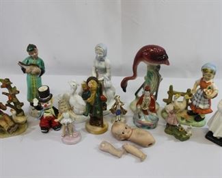 Assortment of Vintage Porcelain & Ceramic Figurines
