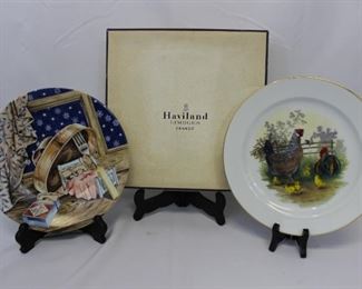 Assortment of Decorative Plates Including Limoges
