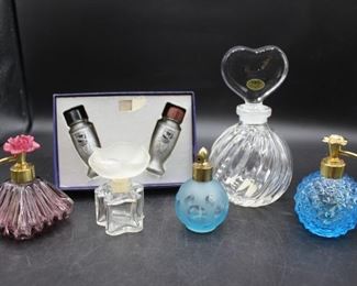 Vintage Glass Perfume Bottles
