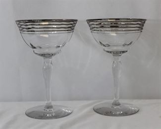 Art Deco Style Champagne Glasses
