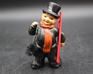 Vintage Goebel Chimney Sweep & Black Train  Figurines
