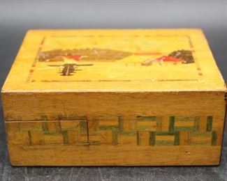 1960s Spring Drawer Japanese Wooden Puzzle Box
