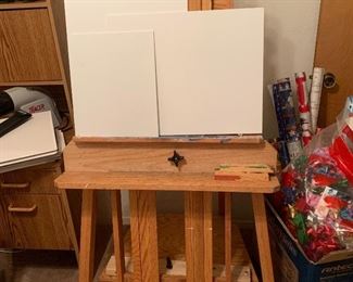 Wood Art Easel with dual top