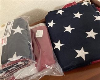 High-quality stitched American flags
