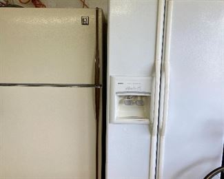 Side-by-side and over-under refrigerators