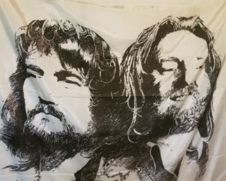 Waylon and Willie wall hanging.