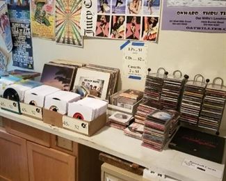 CD's, records and posters for music lovers.